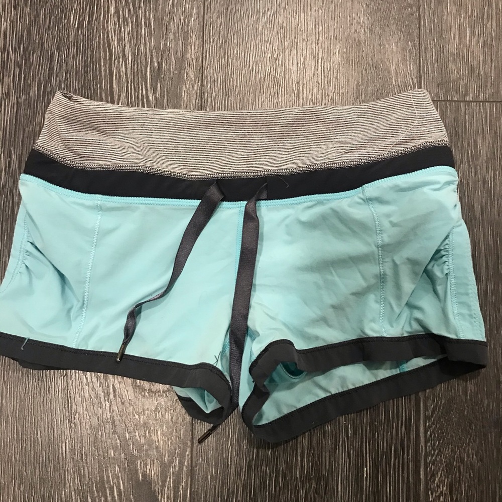 Lululemon workout shorts beautiful aqua/ teal-2